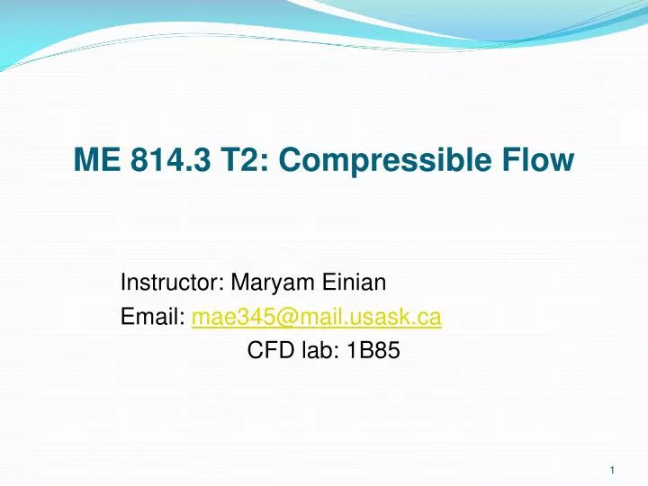 me 814 3 t2 compressible flow