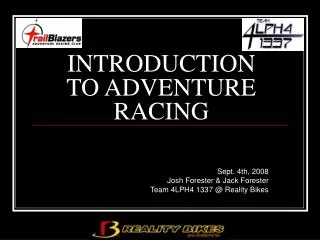 INTRODUCTION TO ADVENTURE RACING