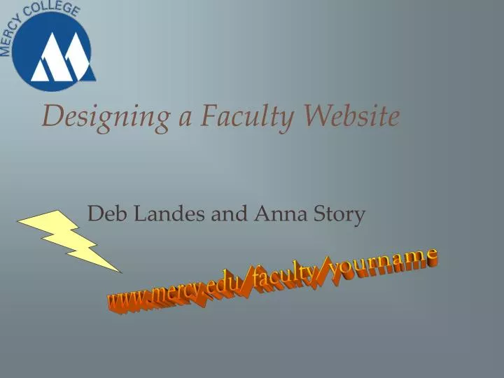 designing a faculty website