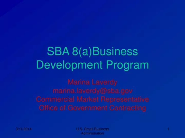 sba 8 a business development program