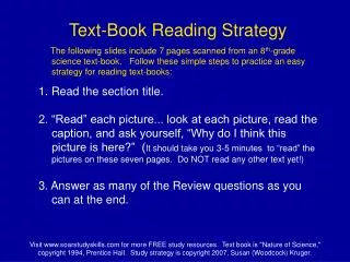 Text-Book Reading Strategy