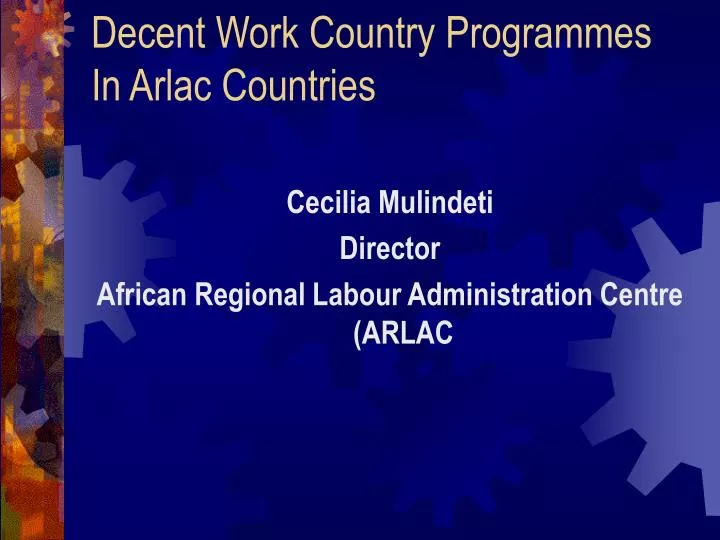 decent work country programmes in arlac countries