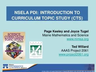 NSELA PDI: INTRODUCTION TO CURRICULUM TOPIC STUDY (CTS)