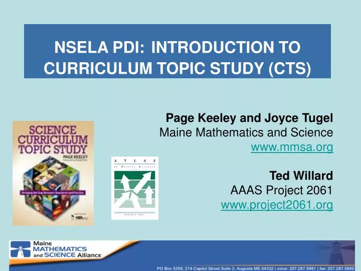 nsela pdi introduction to curriculum topic study cts