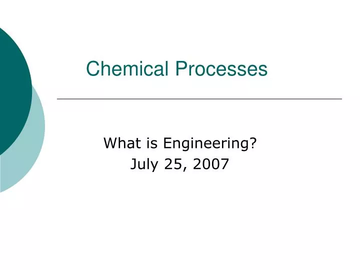 chemical processes