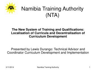 Namibia Training Authority (NTA)