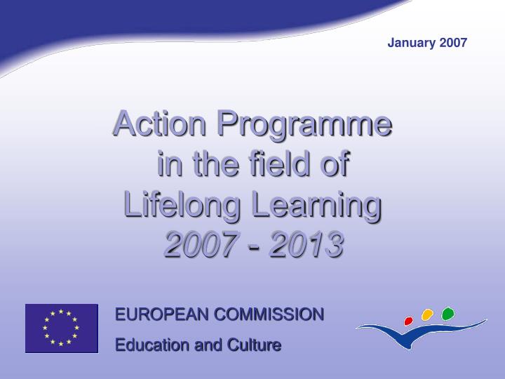 action programme in the field of lifelong learning 2007 2013