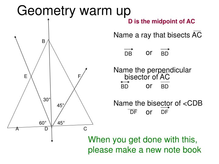 geometry warm up