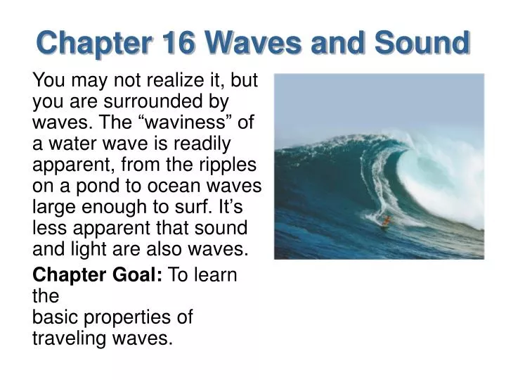 chapter 16 waves and sound