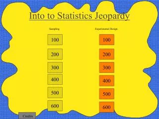 Into to Statistics Jeopardy