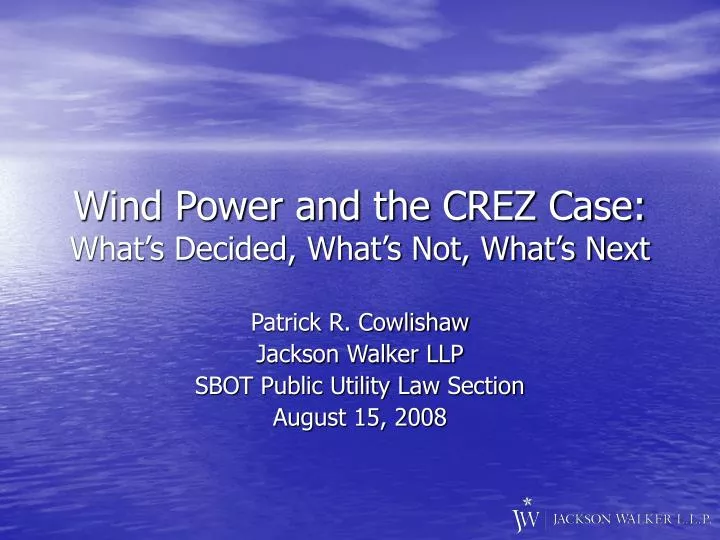 wind power and the crez case what s decided what s not what s next