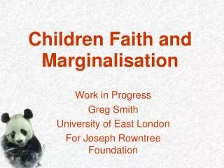 Children Faith and Marginalisation