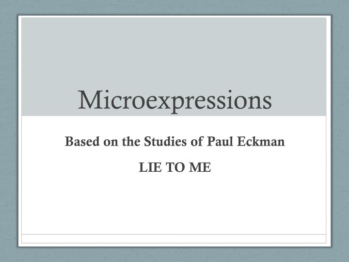 microexpressions