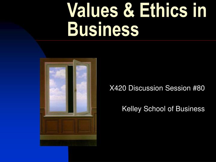 values ethics in business