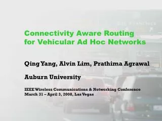 Connectivity Aware Routing for Vehicular Ad Hoc Networks