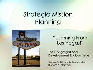Strategic Mission Planning