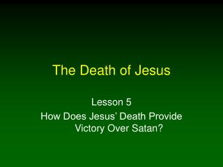 The Death of Jesus