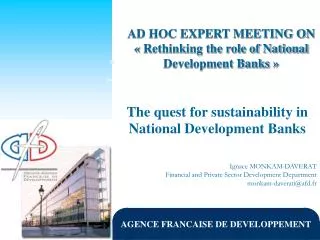 The quest for sustainability in National Development Banks
