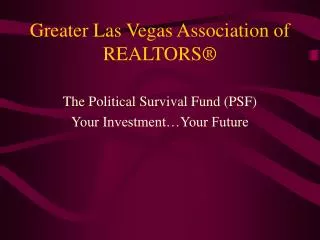 Greater Las Vegas Association of REALTORS ®