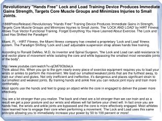 Revolutionary "Hands Free" Lock and Load Training Device Pro