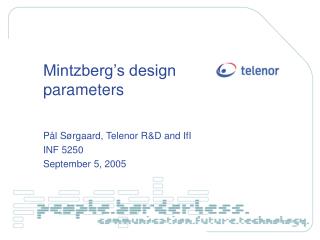 Mintzberg’s design parameters