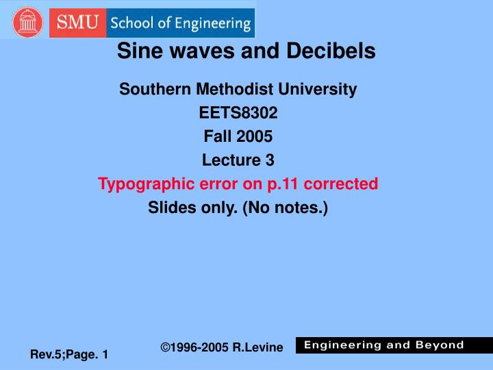 sine waves and decibels