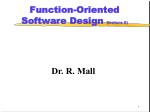 Function-Oriented Software Design (lecture 5)