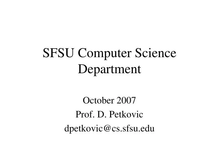 sfsu computer science department
