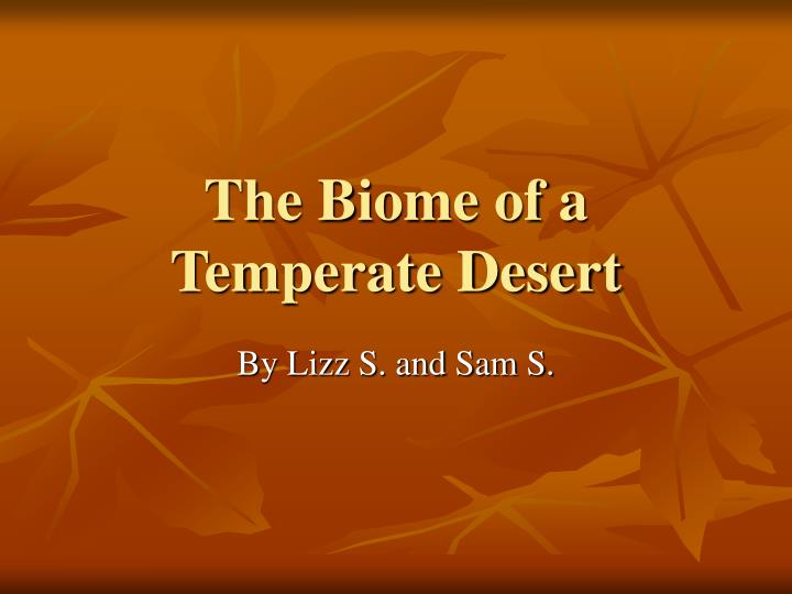 the biome of a temperate desert