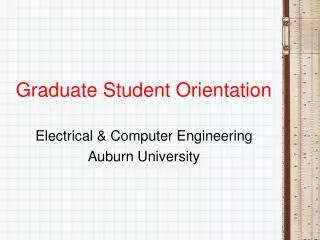 Graduate Student Orientation
