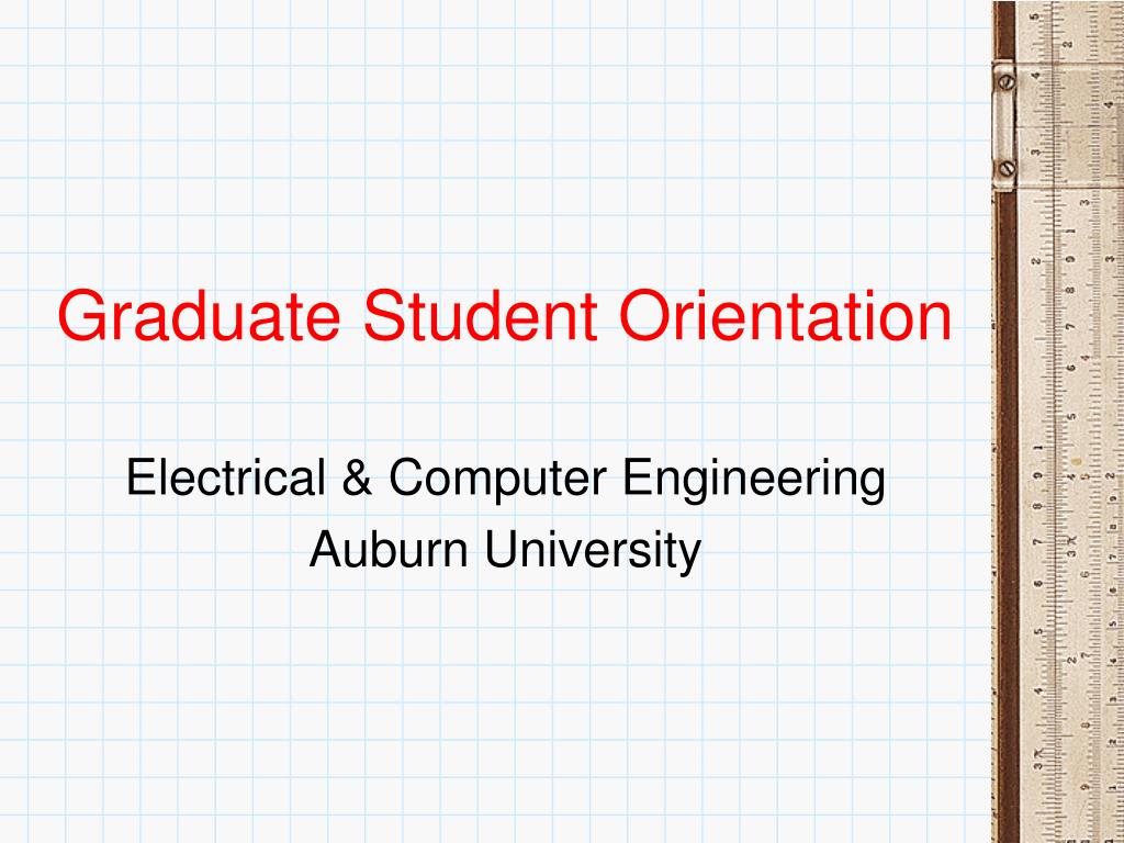 PPT - Graduate Student Orientation PowerPoint Presentation, free ...