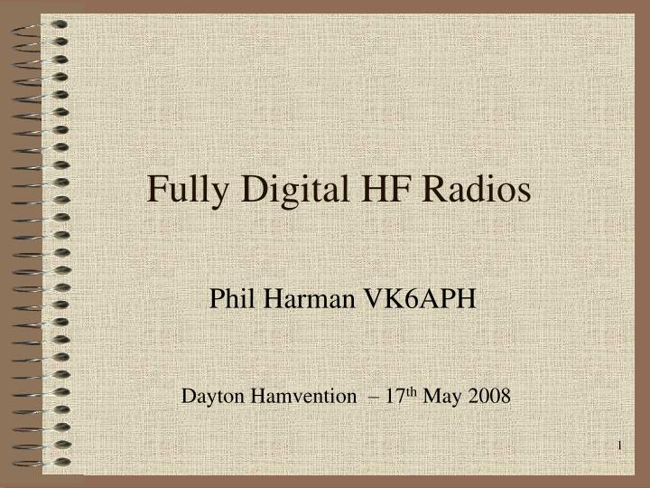 fully digital hf radios