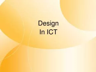 Design In ICT