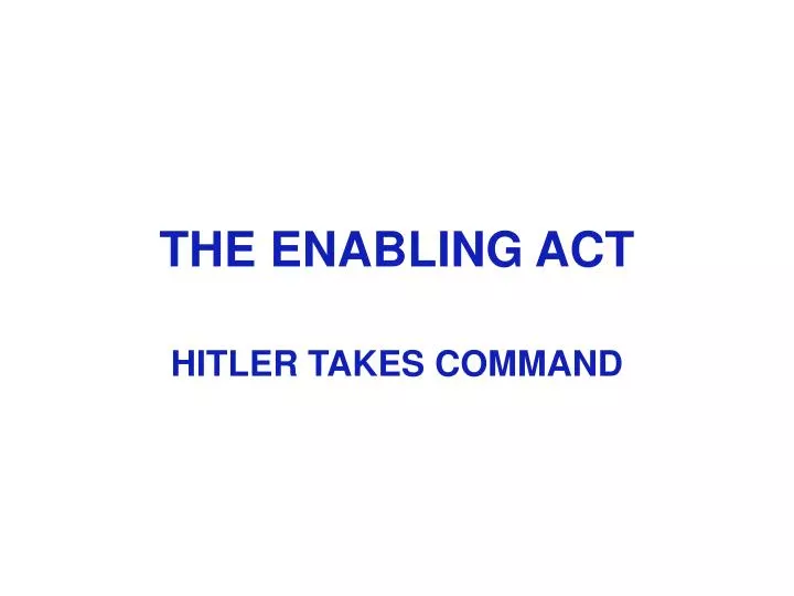 the enabling act