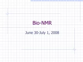 Bio-NMR