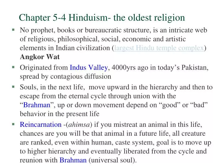 chapter 5 4 hinduism the oldest religion