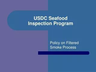 USDC Seafood Inspection Program
