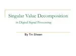 Singular Value Decomposition in Digital Signal Processing - slide 1