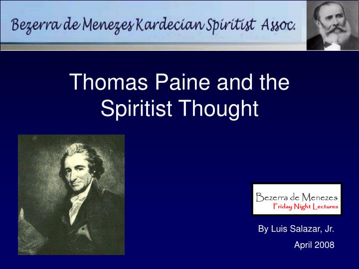 thomas paine and the spiritist thought
