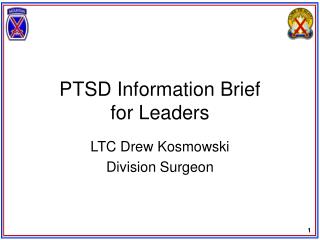 PTSD Information Brief for Leaders