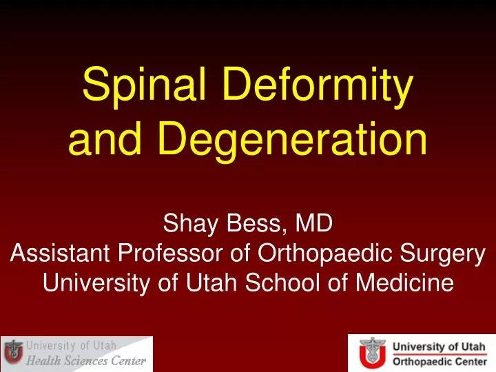 spinal deformity and degeneration