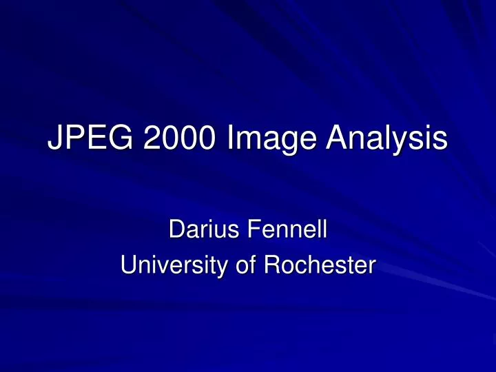 jpeg 2000 image analysis