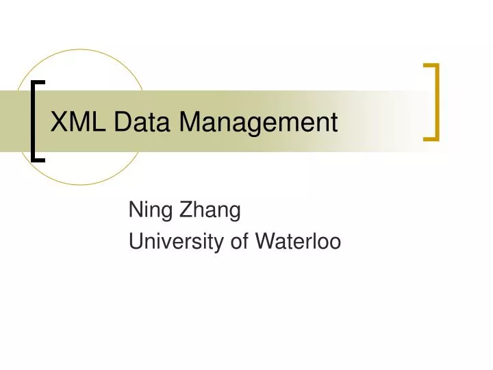 xml data management