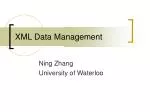 XML Data Management - slide 1