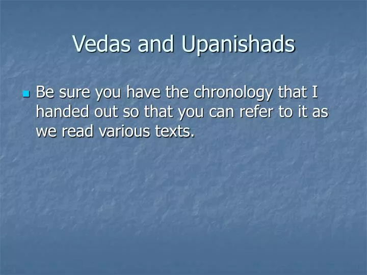 vedas and upanishads