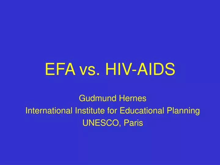 efa vs hiv aids