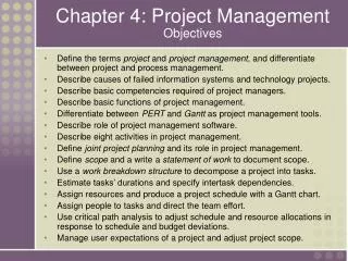 Chapter 4: Project Management Objectives