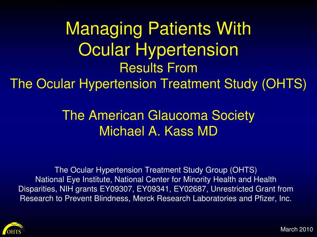PPT - Managing Patients With Ocular Hypertension Results From The ...
