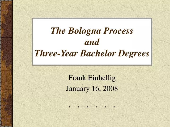 the bologna process and three year bachelor degrees
