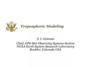 Tropospheric Modeling